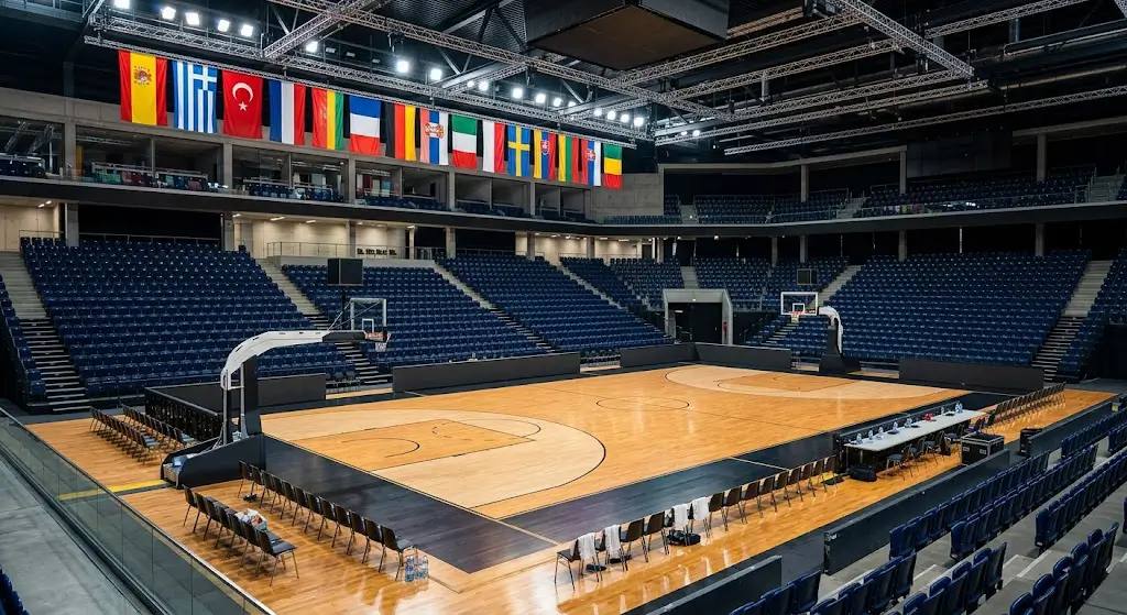 Overzicht van EuroLeague competitieformat met twintig deelnemende teams